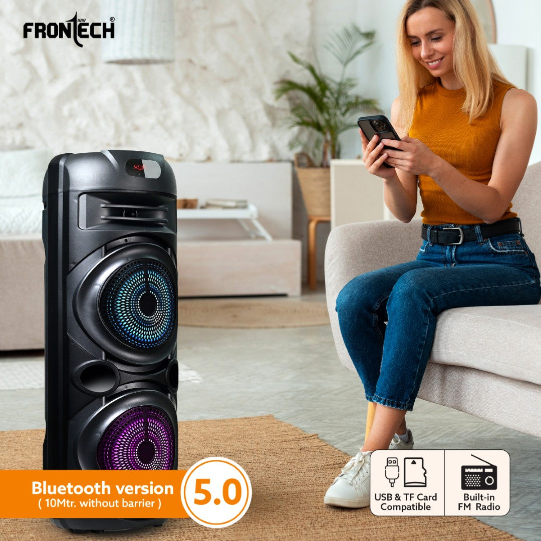 Frontech Vega TWS Wireless 70W Bluetooth 5.0 Trolley Speaker (SW-0208) Frontech Vega TWS Wireless 70W Bluetooth 5.0 Trolley Speaker (SW-0208)